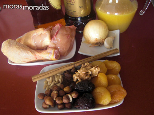 ingredientes para hacer pollo con frutos secos