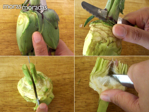 como limpiar la alcachofa