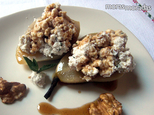 peras rellenas de requesón y nueces peras rellenas de requesón y nueces