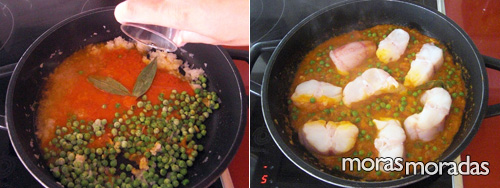 como hacer rape con guisantes