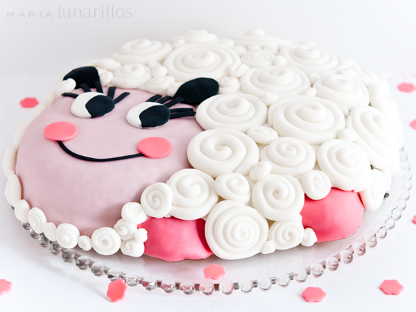 tarta ovejita de fondant tarta ovejita de fondant