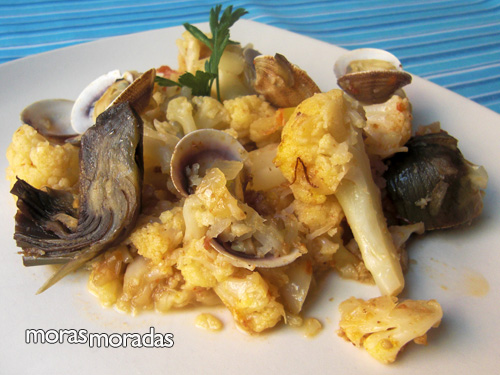 coliflor con almejas coliflor con almejas