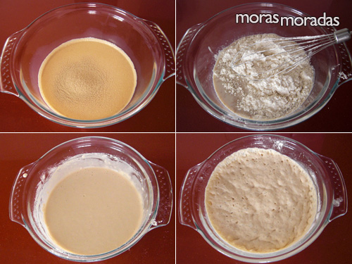 preparación de la masa madre para hacer dónuts preparación de la masa madre para hacer dónuts