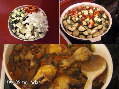 como hacer pisto con pollo